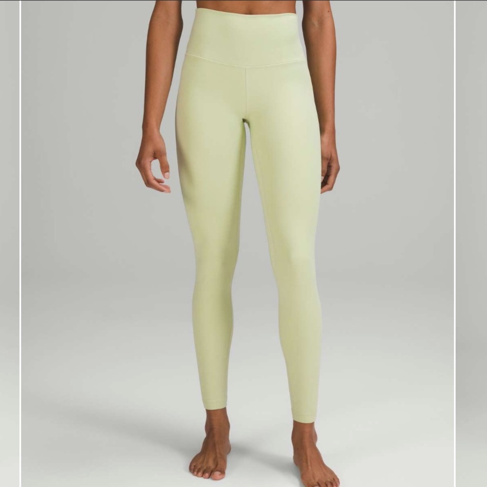 lululemon Align High Rise Legging Nulu 25” Creamy Mint Sz 6 - Picture 2 of 12